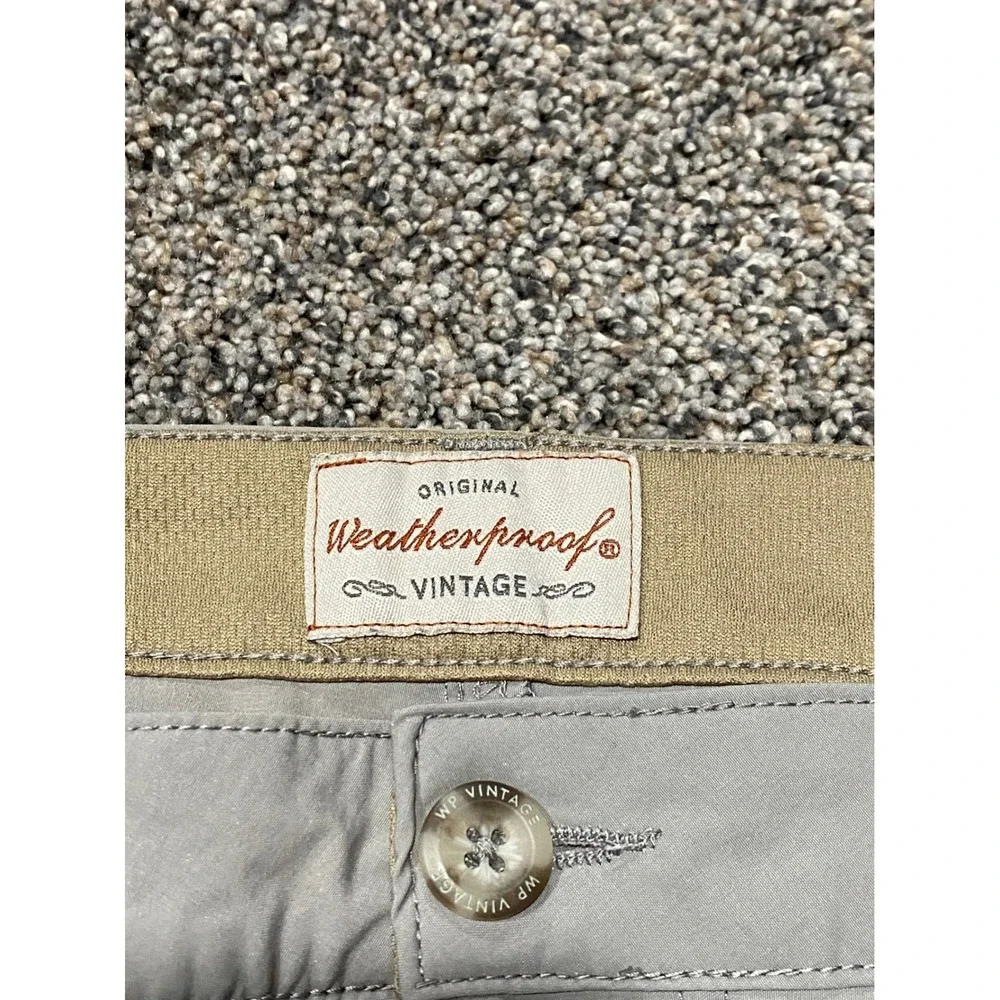 Weatherproof Vintage Utility Shorts Mens 36 Grey Excellent Stretch Cargo Pocket